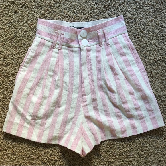 NWOT Linen Striped Shorts XS - Picture 2 of 5